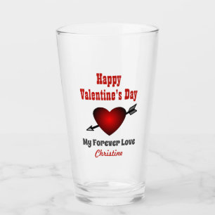 Verre Jour des Valentines Joyeux Amour du Coeur pour tou