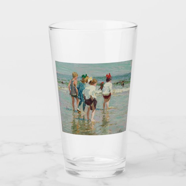 Verre Jour d'été à Brighton Beach (par E.H. Potthast) (Devant)