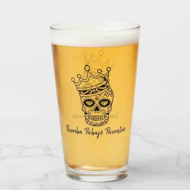 Verre Jour personnalisé de la mort Calavera TOAST (Dos (rempli))