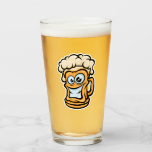 Verre Joyeuse Mug De Bière, Illustration Drôle