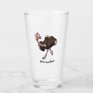 Verre Joyeuse Ostrich Danser en caricature Casquette de 