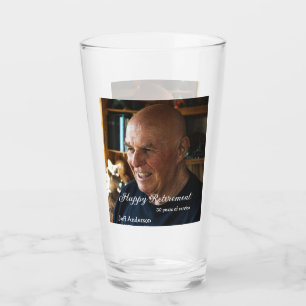 Verre Joyeuse retraite nom à ajouter photo années de ser