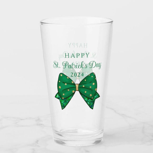 Verre Joyeuse Saint-Patrick 2024 verte (Devant)