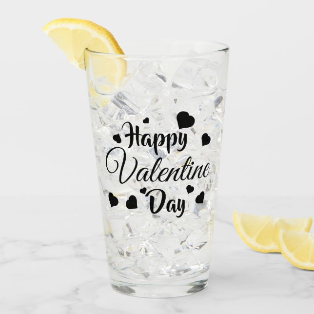Verre Joyeuse Saint-Valentin (Devant glace)