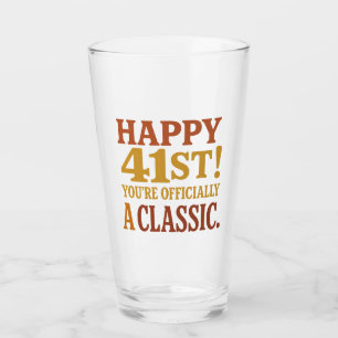 Verre Joyeux 41e anniversaire Milestone Drinkware Fun Ca