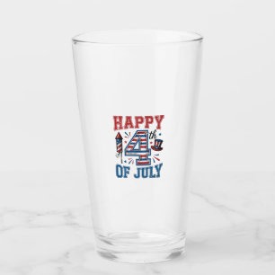 Verre Joyeux 4 juillet Design vectoriel vintage patrioti