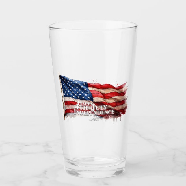 Verre Joyeux 4 juillet - Jour de l'Indépendance (Devant)