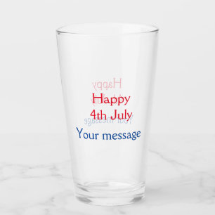 Verre Joyeux 4 juillet jour de l'indépendance ajoutez no