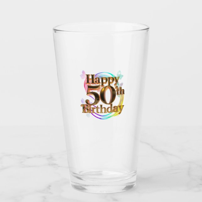 Verre Joyeux 50e anniversaire (Devant)