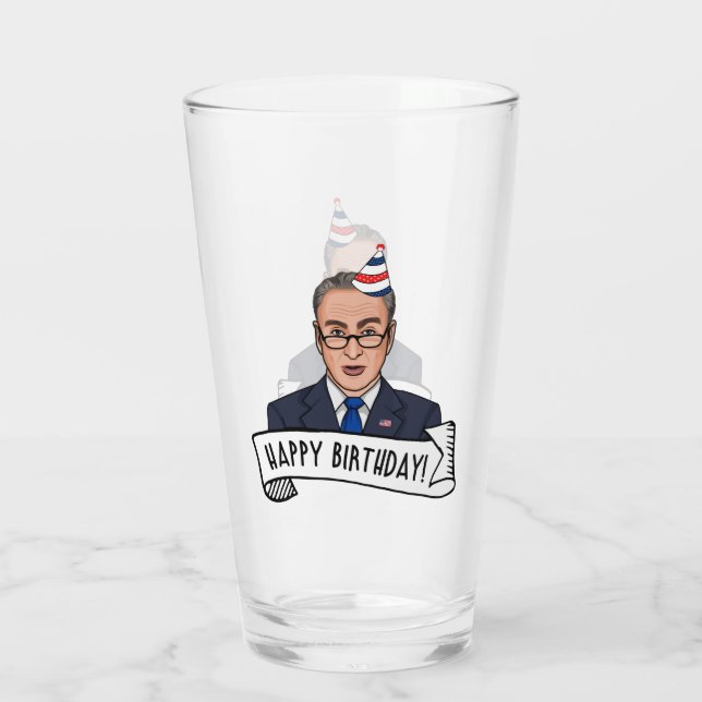 Verre Joyeux Anniversaire De Chuck Schumer (Dos)