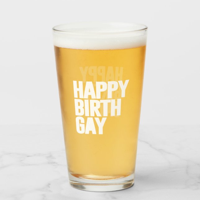 Verre Joyeux Birthgay (Devant (rempli))