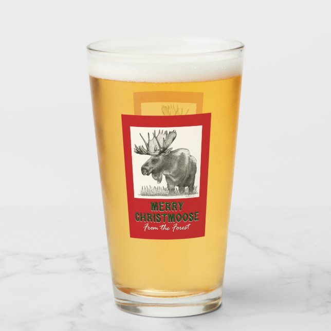 Verre Joyeux Christmoose (Devant (rempli))