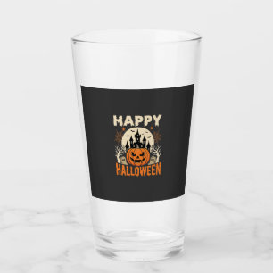 Verre Joyeux Halloween Citrouille de Jack Château Hanté