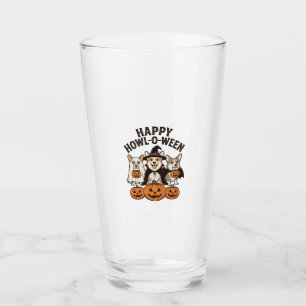 Verre Joyeux Howl-O-Ween Corgi Halloween Chien Vecteur C