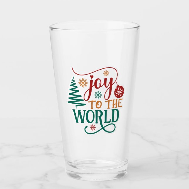 Verre Joyeux 'Joie au Monde' Noël (Devant)