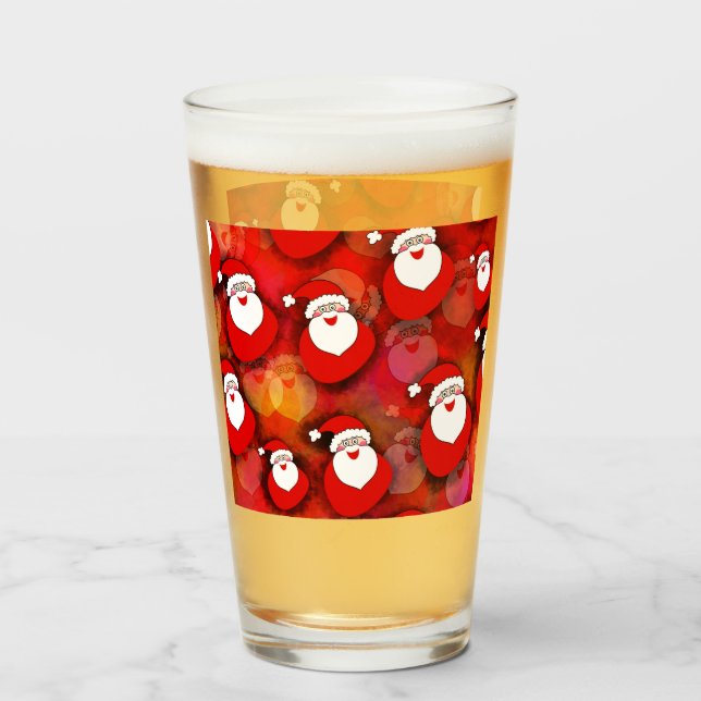 Verre Joyeux Motif du Père Noël (Devant (rempli))