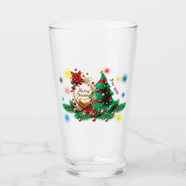 Verre Joyeux Noël 2025 Vaisselle (Devant)