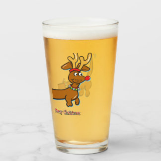 Verre Joyeux Noël Dachshund