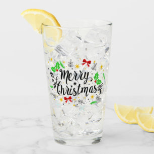 Verre Joyeux Noël Festif