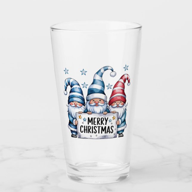 Verre Joyeux Noël Gnomes (Devant)