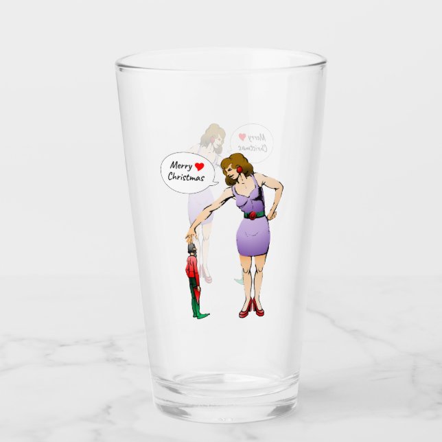 Verre Joyeux Noël Petit Lutin (Devant)