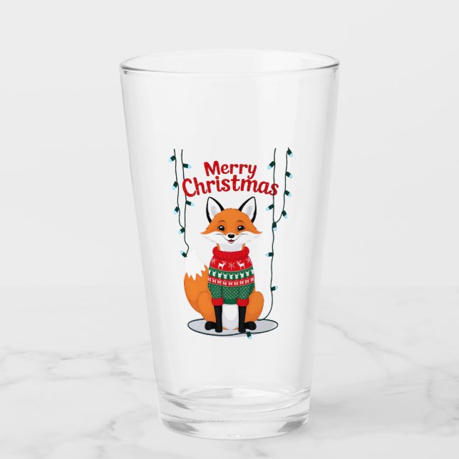 Verre Joyeux Noël, Renard ! (Devant)