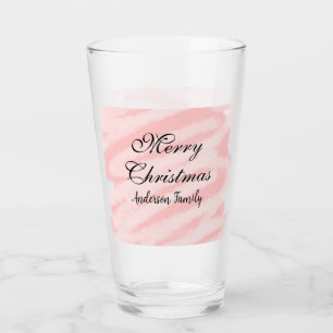 Verre Joyeux Noël rouge pastel aquarelle abstrait tex