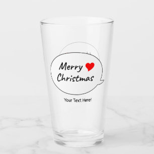 Verre Joyeux Noël sincère
