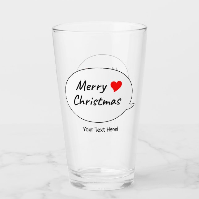 Verre Joyeux Noël sincère (Devant)