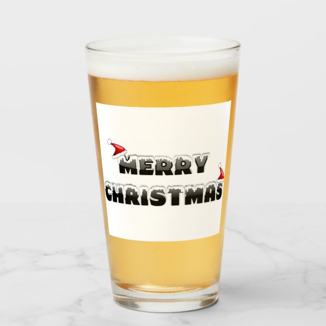 VERRE JOYEUX NOËL SNOWY (Devant (rempli))