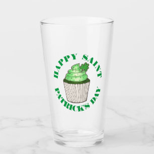 Verre Joyeux Saint Patrick's Day Green Shamrock Cupcake