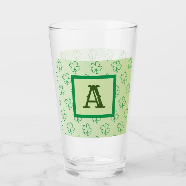 Verre Joyeux shamrock de trèfle St Patrick (Devant)