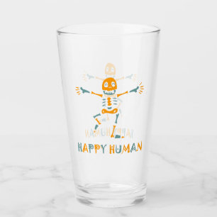 Verre Joyeux squelette humain