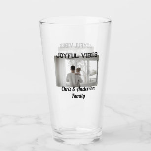 Verre Joyeux Vibes père fils famille vacances de Noël p