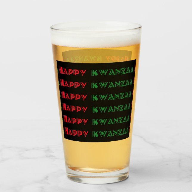 Verre Joyeux vœu de Kwanzaa 2 (Dos (rempli))