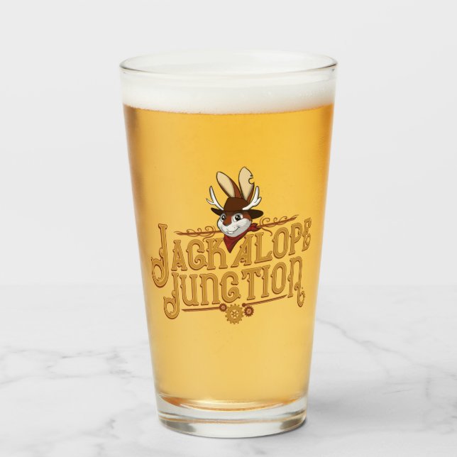 Verre Jumbler officiel de jonction de Jackalope (Devant (rempli))