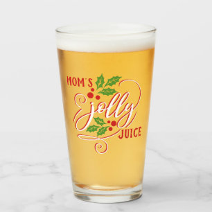 Verre Jus Jolly de maman Noël Cheer Bière Glass