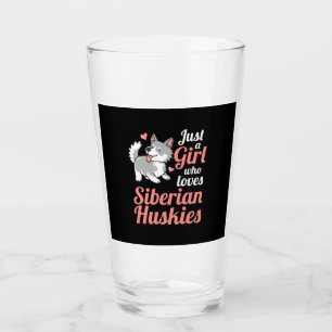 Verre Juste une fille qui aime le Husky Sibérien