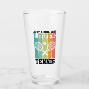 Verre Juste une fille qui aime le tennis Cadeau du jou
