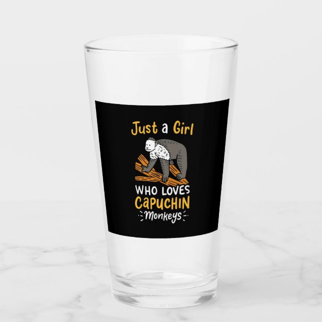 Verre Juste Une Fille Qui Aime Les Singes Capucins (Devant)