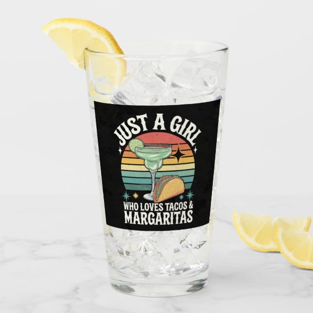 Verre Juste Une Fille Qui Aime Les Tacos Et Margarita Me (Devant glace)