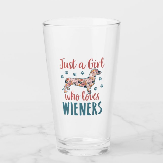 Verre Juste une fille qui aime les Wieners Dachshund Lov (Devant)