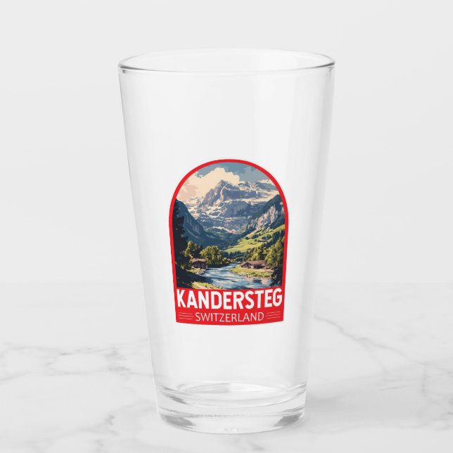 Verre Kandersteg Suisse Travel Art Emblem (Devant)