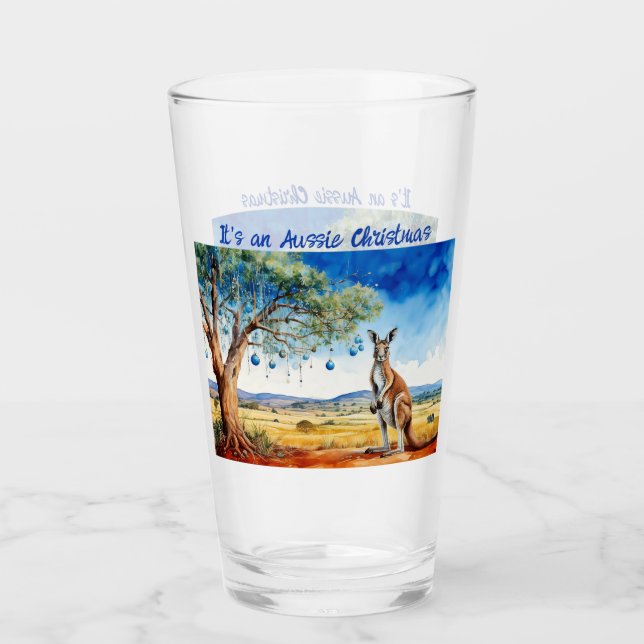 Verre Kangaroo sous le gumtree avec les baubles de Noël (Devant)