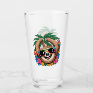 Verre Kawaii Paresseux Tropical – Vibrations Été Douces 