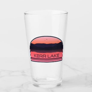 Verre Kerr Lake Virginie Caroline du Nord Sunrise rouge