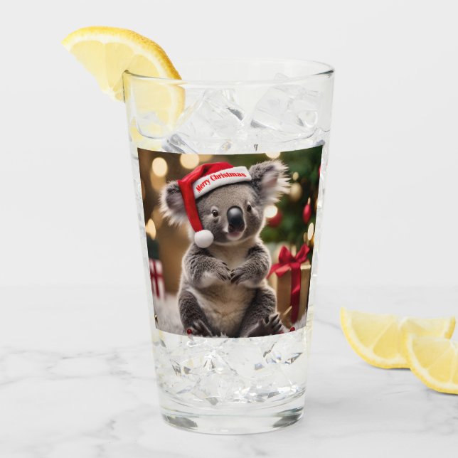 Verre "Koala Kris Kringle : Noël en dessous" (Devant glace)