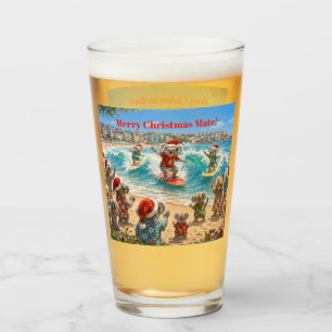 Verre Koalas de Noël surfant sur la plage de Bondi, mec