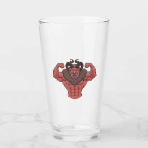 Verre Krampus Noël Flexion Musculaire Fitness Effrayant