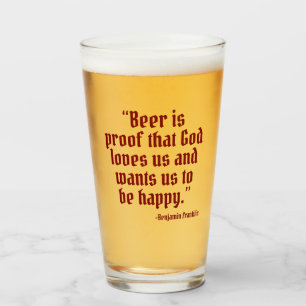 Verre La bière est une preuve amusante Citation de bière